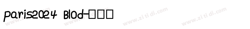 paris2024 Blod字体转换